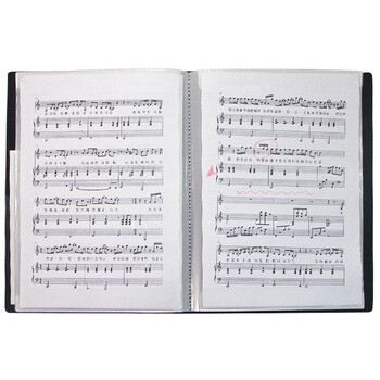 金得利谱夹子乐谱夹可修改钢琴谱夹册黑色谱夹a4文件夹曲谱夹阅谱歌谱本不反光学生吉他鼓琴音乐谱夹册CF220