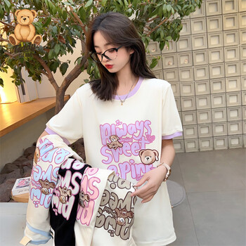 teddy islandteddy island 泰迪爱兰短袖 浅紫色 l