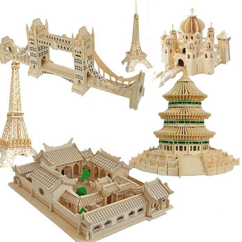 组装玩具成人 3d拼图立体拼图超大型积木木质高难度成人拼装模型力