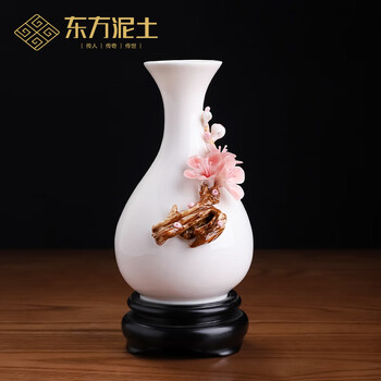 手工陶土花瓶图片- 京东
