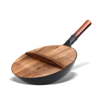 铁大勺锅不粘锅燃气灶适用老式家用炒菜大勺 34cm裸锅