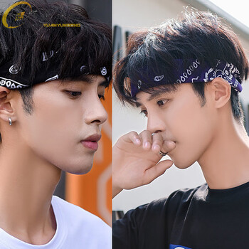 博尼朵汗带头带男头巾嘻哈街头潮人发带韩版篮球运动护额吸汗抹额个性