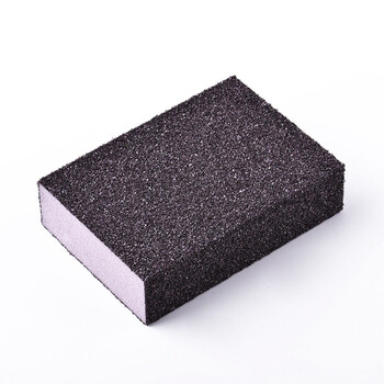 金刚砂海绵砂块砂纸家具去污打磨抛光海绵砂纸除锈弹性磨块 厚款 特粗