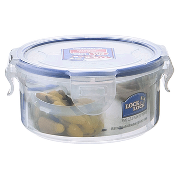乐扣乐扣(lock&lock)保鲜盒塑料密封带盖微波炉圆形食物水果收