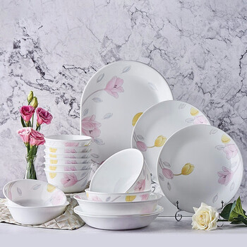 康宁餐具corelle美国进口高档玻璃餐具夹层玻璃中西式餐具家用餐具