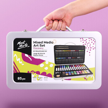 蒙玛特(Mont Marte)画画套装85件 儿童绘画套装画笔套装水彩笔 美术颜料油画棒铅笔卷笔刀节日礼物MMGS0021I美术写生 蒙玛特(Mont Marte)画画套装85件 儿童绘画套装画笔套装水彩笔 美术颜料油画棒铅笔卷笔刀节日礼物MMGS0021I美术写生