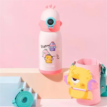 苏泊尔（SUPOR）保温杯 智能儿童水杯带吸管杯套直饮壶 KC60KG20赛跑冠军600ML