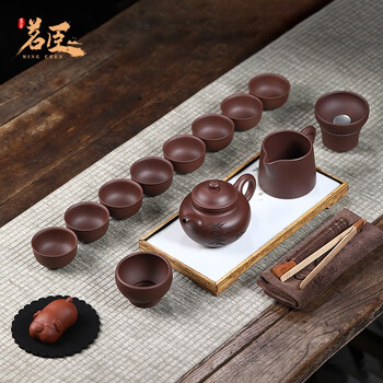 套装纯手工家用办公室泡茶壶功夫茶具整套高档礼盒装 莲子套壶【图片