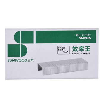 三木(SUNWOOD)效率王系列 12#通用订书针1000枚/盒 10盒装 P24-25 三木(SUNWOOD)效率王系列 12#通用订书针1000枚/盒 10盒装 P24-25