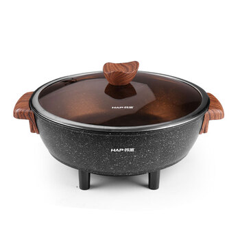 韩派hap电热火锅多功能家用电热锅电炒锅家用电炒菜锅36y黑色