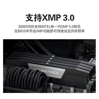 美商海盗船 (USCORSAIR) 96GB(48Gx2)套装 DDR5 6600 台式机内存条 复仇者系列 游戏条 C32