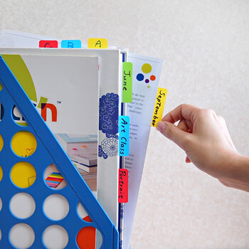 N次贴(STICKN)荧光指示标签贴分类便签纸便利贴索引片51*38mm 耐用型24枚4色34040