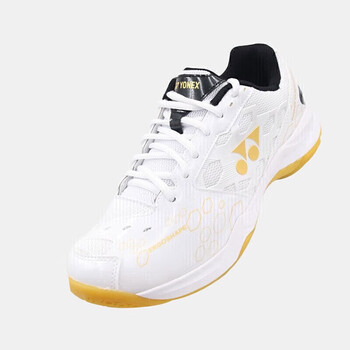 YONEX尤尼克斯羽毛球鞋yy入门级训练减震动力垫男女SHB101CR 白/金37码 YONEX尤尼克斯羽毛球鞋yy入门级训练减震动力垫男女SHB101CR 白/金37码