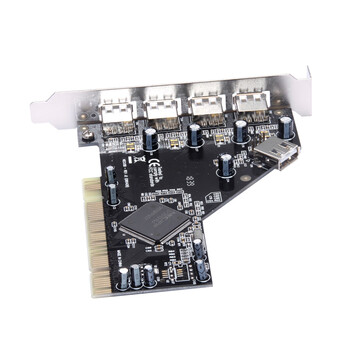 魔羯(MOGE)PCI转5口USB2.0扩展卡 MC1010 台式电脑主机后置5口USB2.0转接卡 厂家配送