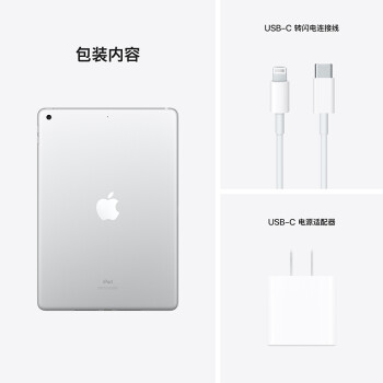 Apple/苹果 iPad(第9代)10.2英寸平板电脑 2021年款(256GB WLAN版/MK2P3CH/A)银色
