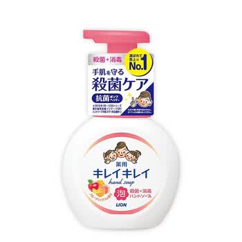 狮王（Lion）泡沫洗手液滋润温和易冲洗儿童成人通用原装进口250ml果香型