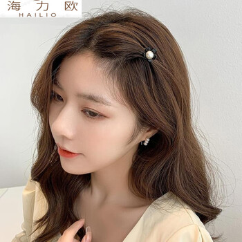 海力欧珍珠发夹女刘海侧边抓夹小号头饰网红2022年新款气质发抓鲨