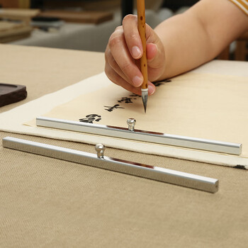 弘梅【全网低价】弘梅白铁215镇尺镇纸 简约铸铁毛笔书法学生用文镇 文房四宝双支装镇尺压尺 弘梅【全网低价】弘梅白铁215镇尺镇纸 简约铸铁毛笔书法学生用文镇 文房四宝双支装镇尺压尺