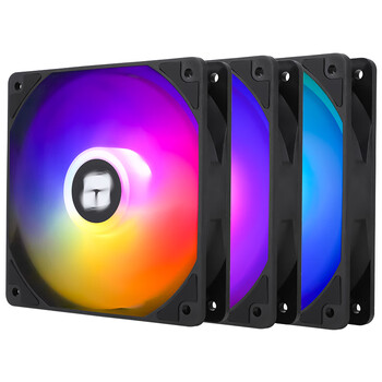 利民（thermalright）TL-C12C-S X3 黑色argb12cm机箱幻彩低噪风扇ARGB 4PIN PWM 1550转速 三连包