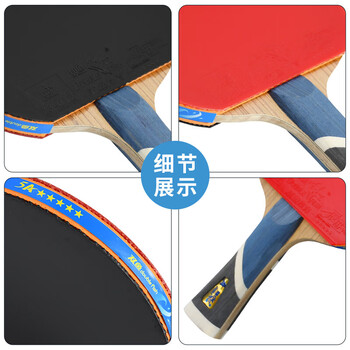 双鱼(DOUBLE FISH)单拍横拍长柄初学比赛训练专用乒乓球拍双面反胶【5A+C 附2球】 双鱼(DOUBLE FISH)单拍横拍长柄初学比赛训练专用乒乓球拍双面反胶【5A+C 附2球】