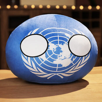 毛绒玩具挂件周边国家球各国团子玩偶娃娃蒸魅力联合国球大眼30厘米