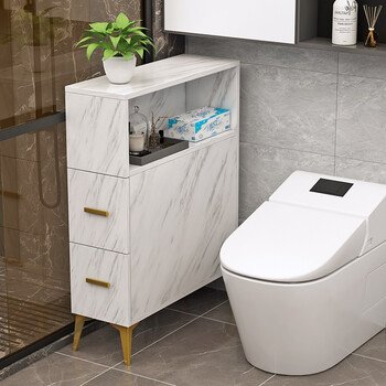 帝鼎红 浴室边柜角柜马桶边柜落地置物架防水夹缝柜卫生间储物窄柜