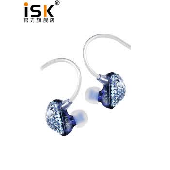 iSK SEM6C入耳式专业监听耳机 手机电脑声卡网络直播唱歌录音监听耳返 HIFI 游戏音乐可挂耳耳塞 蓝色
