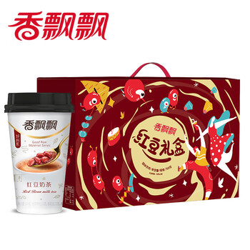 香飘飘奶茶红豆味奶茶64g*12杯 整箱礼盒装代餐下午茶冲调饮料768g 香飘飘奶茶红豆味奶茶64g*12杯 整箱礼盒装代餐下午茶冲调饮料768g