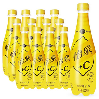 可口可乐可口可乐 怡泉schweppes c柠檬味汽水400ml*12瓶碳酸饮料
