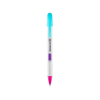 派通（Pentel）0.5mm侧按式活动铅笔 学生绘画自动铅笔带橡皮PD105C撞色限量款 蓝白色
