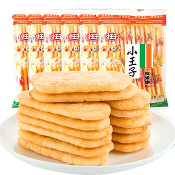 小王子鲜米饼仙贝零食小吃怀旧零食儿时回忆休闲食品 63g*6袋