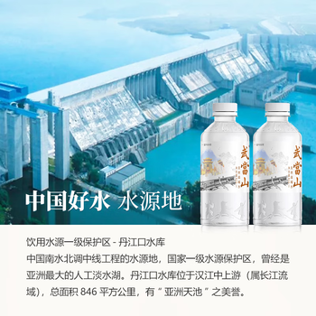 武当山饮用水 天然弱碱水350ml*24瓶整箱装 丹江口深层水源