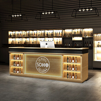 酒吧吧台咖啡厅收银台复古工业风烤漆前台餐厅饭店收款台商用定制 黑