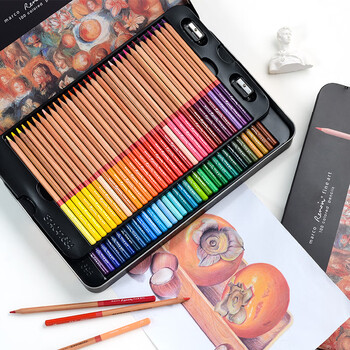 马可（MARCO）100色油性彩铅美术生专用
雷诺阿系列铁盒开学生日礼物儿童男女孩学生画风筝出游相纸涂鸦彩色铅笔