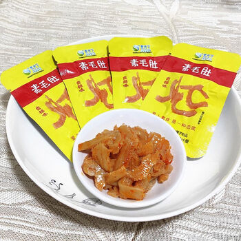 素毛肚奥尔良味500克香辣味2口味可选素肉爽口魔芋香辣味素毛肚1000克