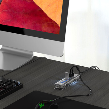 奥睿科(ORICO)USB3.0分线器7口HUB扩展一拖七集线器 笔记本电脑多接口转换器 双供电口1米延长线 奥睿科(ORICO)USB3.0分线器7口HUB扩展一拖七集线器 笔记本电脑多接口转换器 双供电口1米延长线