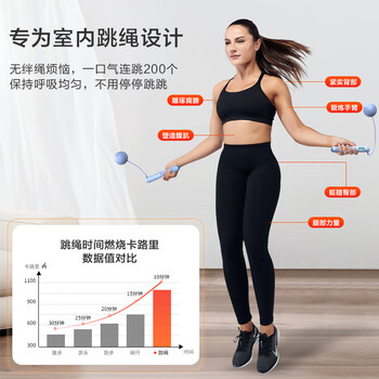 京东京造 大球无绳跳绳 成人计数负重减肥儿童中小学生考试钢丝竞速 蓝色