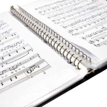 金得利乐谱夹钢琴谱夹册a4文件夹活页不反光可修改谱可爱改谱夹学生用架子鼓吉他谱夹册 黑色 CF340
