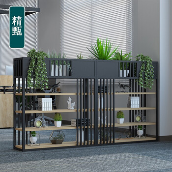精甄办公室屏风隔断客餐厅落地玄关柜阳台花架办公多层loft工业风
