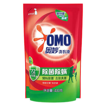 奥妙（OMO）自然工坊白桃洗衣凝珠400G+除螨洗衣液400G*6+去渍洗衣皂2×220g