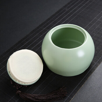 金镶玉 茶具年年有余茶叶罐 汝瓷花茶罐茶具原矿仿宋汝窑密封储藏罐 金镶玉 茶具年年有余茶叶罐 汝瓷花茶罐茶具原矿仿宋汝窑密封储藏罐