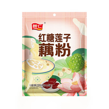 智仁 红糖莲子藕粉 软糯香甜莲藕粉冲饮速食营养早餐代餐独立袋装210g