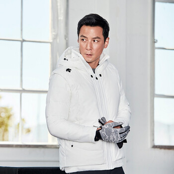 descente迪桑特吴彦祖同款男子可拆卸两件套羽绒服d8431rdj45白色wtm