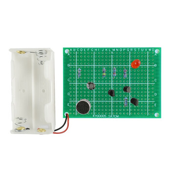 伍陆电子 洞洞板制作套件新手焊接练习电路板路初学者学生DIY电子TZ-WNB-9 USB小夜灯电路（玻纤板）