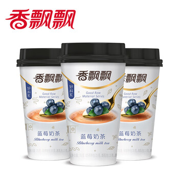 香飘飘奶茶 蓝莓味奶茶三连杯76g*3 早餐代餐下午茶 杯装速溶冲调饮料 香飘飘奶茶 蓝莓味奶茶三连杯76g*3 早餐代餐下午茶 杯装速溶冲调饮料