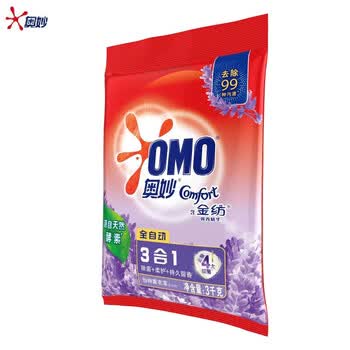 奥妙（OMO）洗衣粉 【热卖】全自动含金纺馨香精华无磷洗衣粉3Kg +小包纸巾
