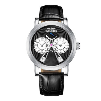 haemmer海默尔品牌手表两地时间飞行员手表男士全自动机械表男国表防