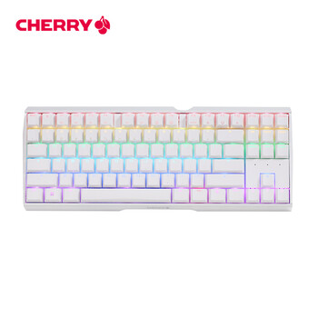 CHERRY樱桃MX3.0S TKL 机械键盘 RGB灯效 游戏键盘 有线键盘电脑办公键盘87键 白色红轴