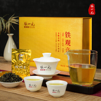 张一元乌龙茶 安溪铁观音清香型特级240g礼盒 国潮风礼盒送礼佳选