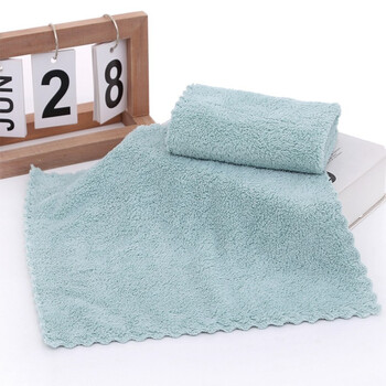 方巾珊瑚绒小毛巾清洁擦手口水帕子比纯棉吸水速干不掉毛柔软家用洗脸